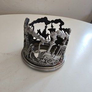 Small candle holder locomotive design